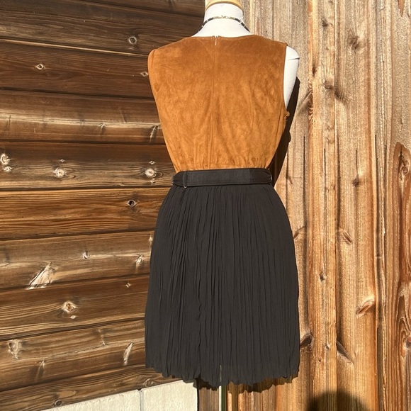 VINTAGE Faux Suede embroidered Aztec tank dress|S/M - Picture 7 of 9